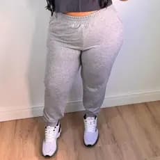 Calça Moletom Jogger Plus Size Feminina Tamanho Grande Felpado Quentinho Envio Rapido Promoçao