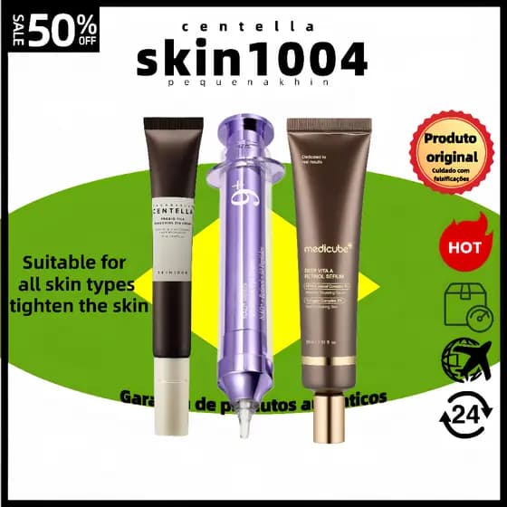 7.7[SKIN1004] Creme Para Os Olhos Centella + numbuzin No . 9 + Soro medicube Deep Vita A Retinol | Cuidados Com Rugas N