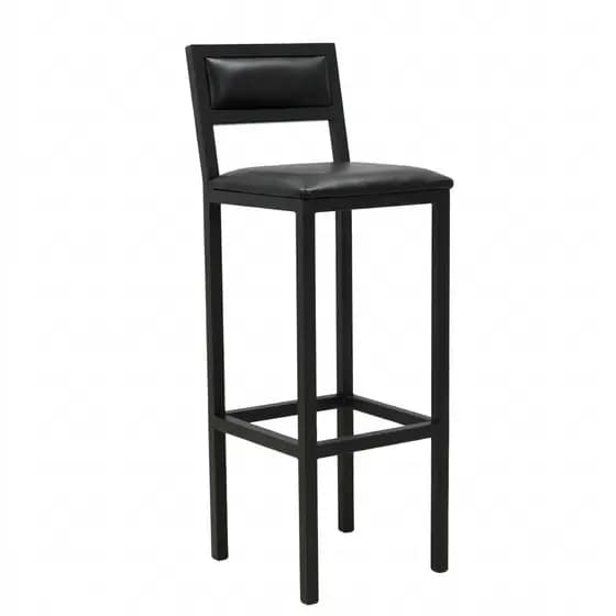 Banqueta Alta Industrial com Assento Estofado Florença Ideal Para Cozinhas e Espaços Gourmet