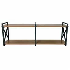 Prateleira de Parede Reforçada Estilo Industrial para Decoração e Organização - Amadeirado