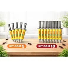 Kit 5/10 Gel Mata Formiga Profissional Inseticida Anti Pragas Casa Barata Formicida Residencial