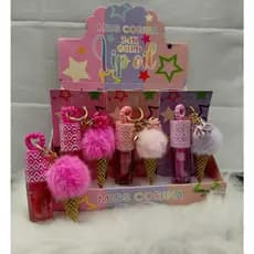 Lip Oil Glitter Miss Corina Com Chaveiro Sorvete