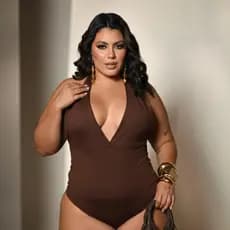 Body Das Blogueiras Multiformas  Zero Transparência Sustentação Verão Tecido Premium Forrado Frente Única Verão