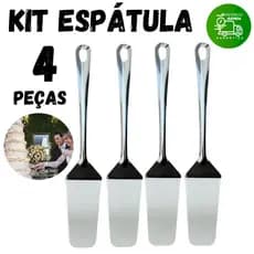 Kit Espátula Para Cortar Pegar Bolo Torta Pudim Sobremesas Culinária Pegador Inox Cozinha Multiuso