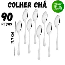Jogo 90 / 60 ou 36 Colher Chá Inox  Para Doces Salgados Cozinha Restaurante Padaria Buffet