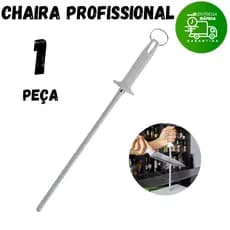 Afiador Amolador Facas Chaira Inox 10 Polegadas 38 cm Açougueiro Restaurante Açougue