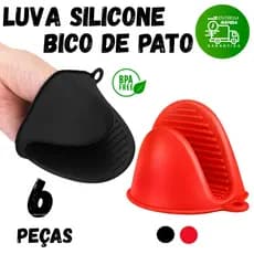 Kit 6/4/2 Luva Silicone Térmica Pegador Bico Pato Silicone Forno Air Fryer Formas Assadeiras Panelas