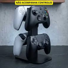 Suporte Quádruplo para Controle PS5 DualSense e Xbox Series X/S | Porta 4 Controles Universal Gamer