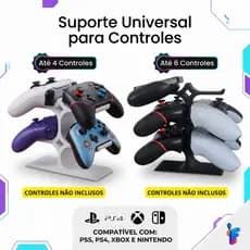 Suporte Universal para Controle PS5 PS4 Xbox Nintendo | 4 e 6 Controles