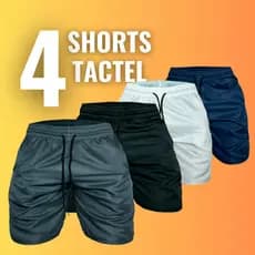 Short Masculino Kit com 4 bermuda Tactel Premium Shorts Tectel Kit Bermudas Masculinas