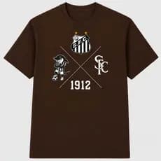 Camiseta Infantil 100% Algodão Meninos da vila Camisa Time Unissex Confortável Blusa Unissex Peixe