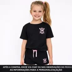 Camiseta e Shorts Kit Infantil Personalizado Nome, Desenho ou Frase | Presente Criativo