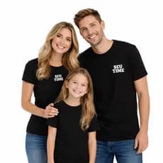 Kit Família Camisas Personalizadas Com O Time Do Coração - Camisas Super Confortáveis Para A Família