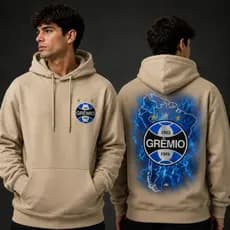 Moletom Unissex Grémio Premium Casaco Peluciado Com Capuz Casual Blusão Confortável