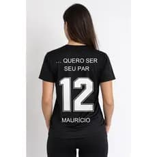 Kit Casal Personalizado Frase "Por Onde For..." & "Quero Ser Seu Par"  100% Algodão Envio Imediato Novo