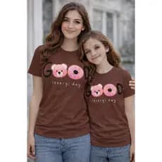 Camiseta Camisa Kit mãe e filha Camisa Estampa GOOD Every Day Blusa GOOD 100% Algodão Novo