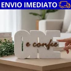 Letreiro Decorativo Ore e Confie Moderno para Sala Quarto Escritório Ideal para Decoração de Casa