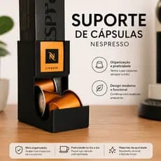 Suporte Porta Capsulas Café Torre Nespresso Cafe Preto Organizador Cantinho Do Café Kit 01 02 04