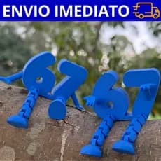 Boneco 67 Six Seven Articulado Meme Viral TikTok Brinquedo Antiestresse Coleção Fidget