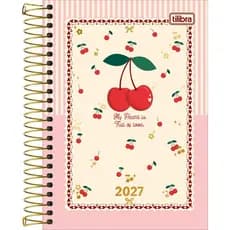 Agenda Espiral Diária 2027 Amarena 12,9 x 18,7 cm, Tilibra