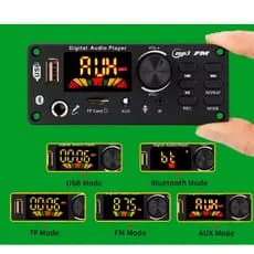 Placa Amplificada Decodificadora  80w Bluetooth 5.1 Módulo Áudio Usb FM 12V Pronta entrega