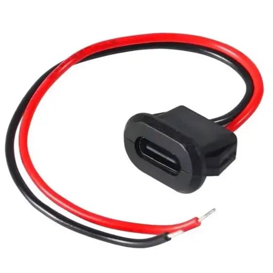 Conector Entrada Tipo C Fêmea duas vias 5v(quadrado)