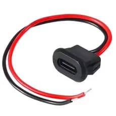 Conector Entrada Tipo C Fêmea duas vias 5v(quadrado)