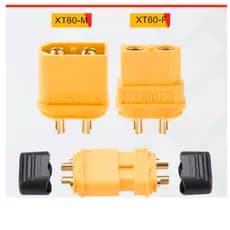 1 par Conector XT60 Macho Fêmea Plug p/ Bateria RC c/ Capa