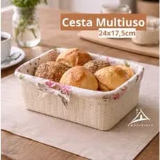 cesta multiuso plástico/poliéster mesa posta pão de queijo linda envio rápido
