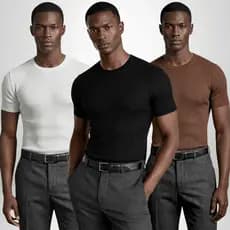 Camiseta Masculina Canelada Com 3, 2 ou 1un Academia Casual Conforto e Durabilidade