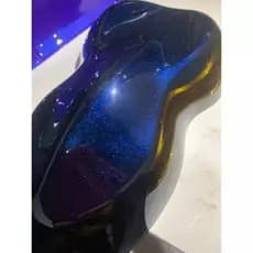 Tinta automotiva poliester preto ninja + perola 100ml para verniz 900ml/450ml