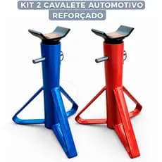 Kit 2 Cavalete Automotivo Reforçado Profissional 2 Toneladas Apoio Seguro Veículos Passeio