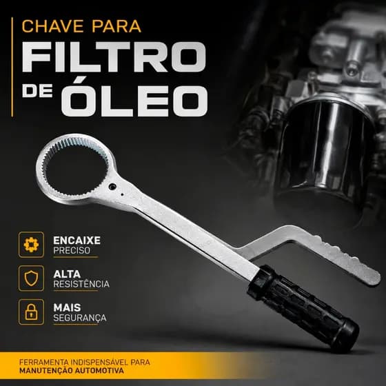 Chave para Filtro de Óleo Ferramenta Automotiva para VW Chevrolet Corsa Onix Fox Linha Leve