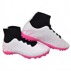Chuteira Botinha Society Adulto e Infantil Masculino e Feminino Verde e Rosa