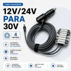 Inversor Conversor para Starlink Mini veicular 12V/24V Para 30V Veicular 4 metros
