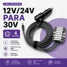 Conversor Inversor para Starlink Mini 12V/24V Saída 30V Veicular Cabo 4 metros