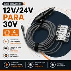 Conversor Dc Starlink Mini Ent 12/24v P/ 30v 3 Em 1 Veicular 4 metros
