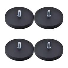 Kit 4 Imã Neodímio 66mm M8 Super Forte Fixação Magnética Pesca Construção 70kg