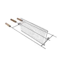 Grelha Giratória Peixes E Carnes Vinci 80x26cm Aço Cromado