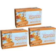 3 Un. Sabonete Barra Açafrão - Tropical 90g