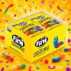 Fini Minhocas 15g Gelatina Bala Sabores Sortidos Caixa Com 12 Unidades