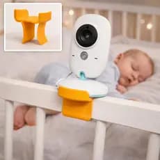 Suporte Babá Eletrônica Berço Universal Ajustável Flexível Monitor Bebê Haste Firme Instalação Fácil
