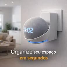 Suporte para Alexa Echo Dot 4 e 5 de Tomada Organizador de Cabo Suporte de Parede para Alexa