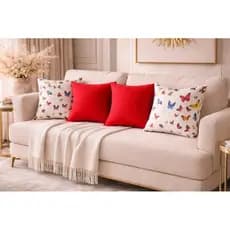 kit 4 capas de almofadas 2lisa 2estampada 43x43