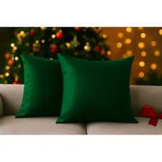 Kit 2 Capa De Almofada Verde 43x43  Oxford