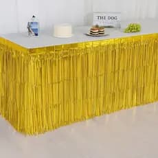 Saia de Mesa Metalizada Lisa Brilhante 2,75 x 75cm festa decoracao enfeite surpresa aniversario