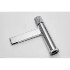 Torneira Raynice de Bancada Inox Cromado Bica Quadrada Moderna