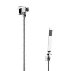 Ducha Manual Lorenzetti Loren Quadra com Desviador Cromada Metal Flexível e Suporte