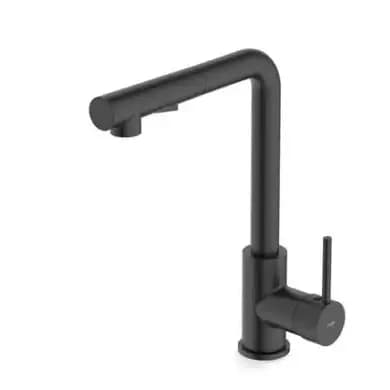 Monocomando para Cozinha de Mesa com Bica em L e Duas Funções Pratica Preto Matte Celite