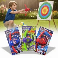 Arco e Flecha Infantil com Ventosas /Kit Brinquedo Tiro ao Alvo para Crianças Educativo e Recreativo